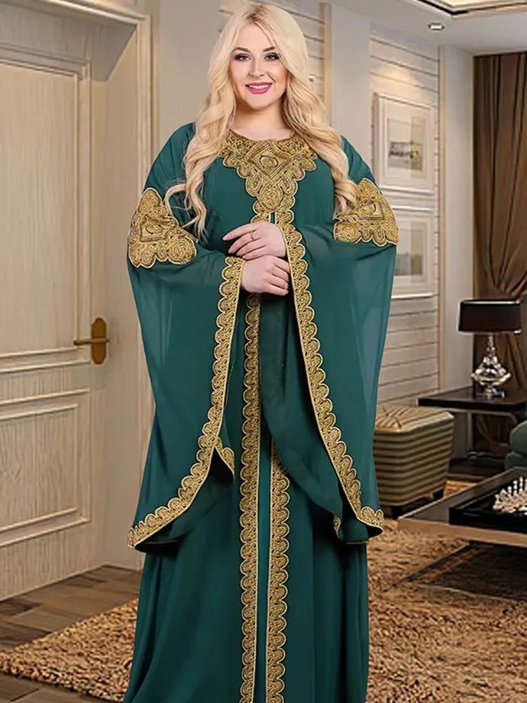 طقم عباية فاخرة من قطعتين