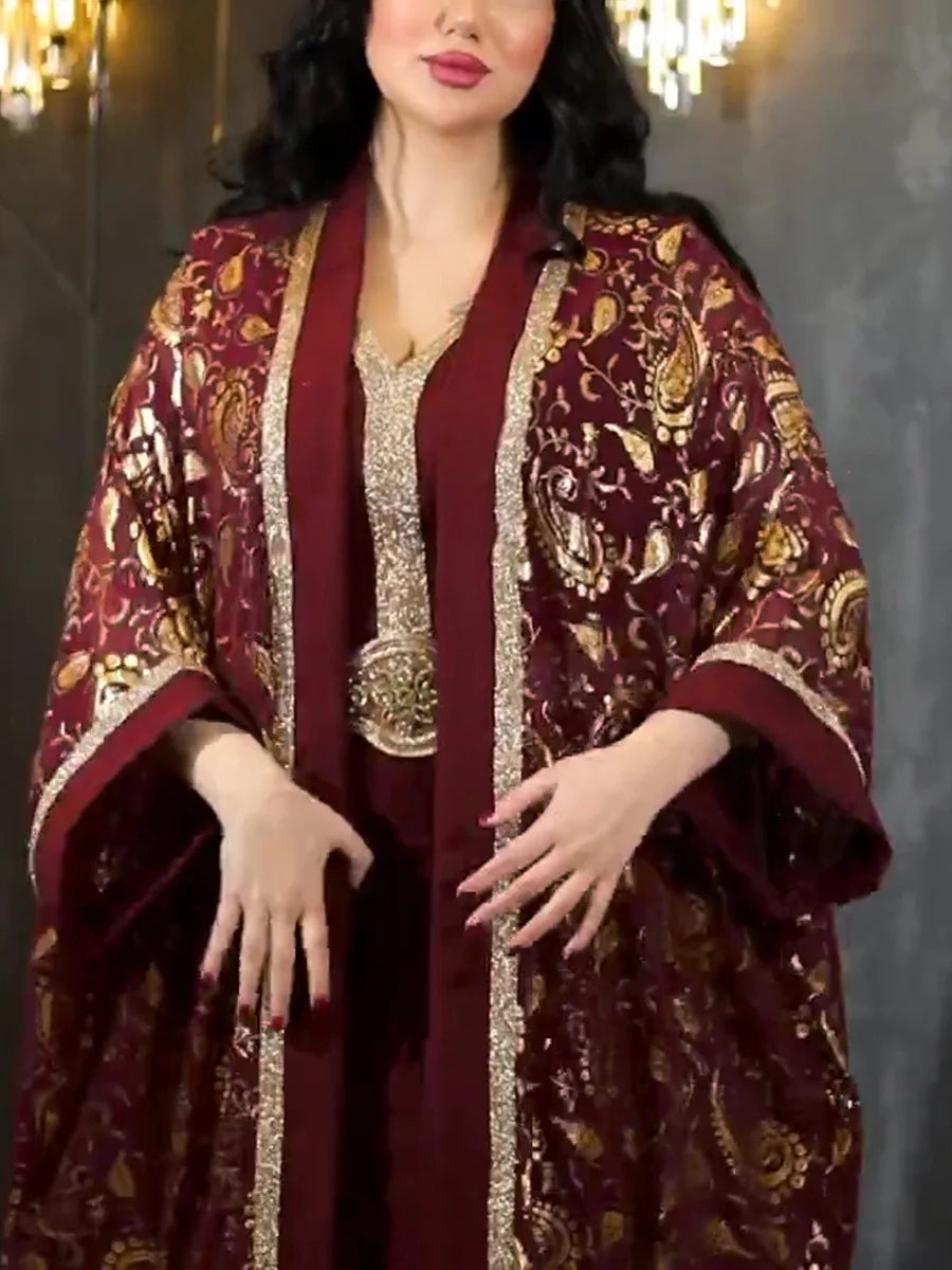 عباية فاخرة بتصميم أفريقي مغربي للمناسبات